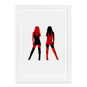 Rouge & Noir - Affiche encadrée (27 × 37 cm) - blanc - Devant