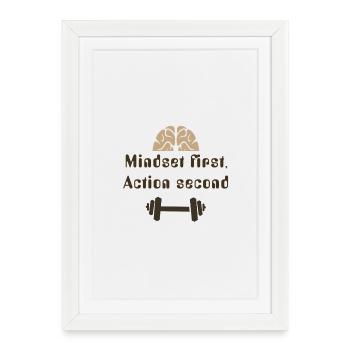 MIndsetFirstActionSecond_20250924 - Affiche encadrée (27 × 37 cm) - blanc - Devant