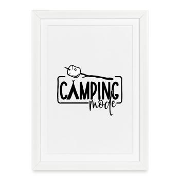 Camping Mode - Marshmallow - Framed poster (27 × 37 cm) - white - Front