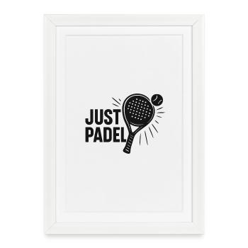 Juste des silhouettes de logo Padel - Affiche encadrée (27 × 37 cm) - blanc - Devant