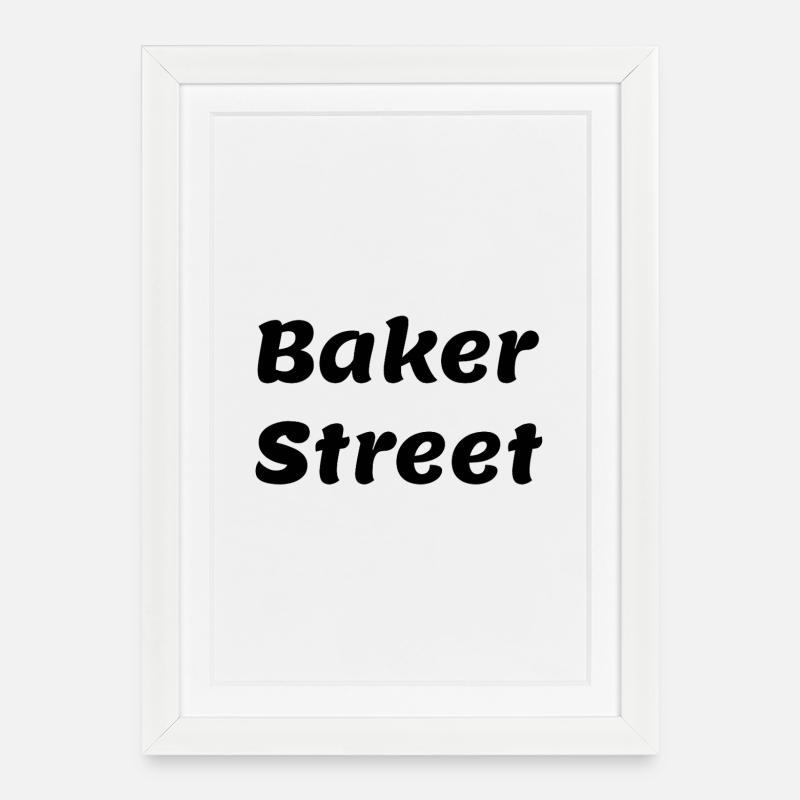 Baker_St- - Gerahmtes Poster (27 × 37 cm) - Weiß