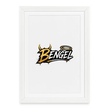 B-Angel - Sometimes Kid Sometimes Angel - Framed poster (27 × 37 cm) - white - Front