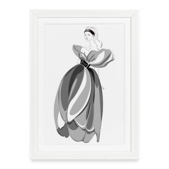Elegant Woman - Framed poster (27 × 37 cm) - white - Front