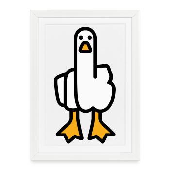 Statement Goose - Framed poster (27 × 37 cm) - white - Front