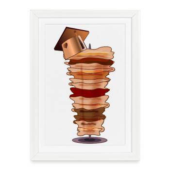 DÖNER KEBAB GRADUATION STUDIES - Framed poster (27 × 37 cm) - white - Front