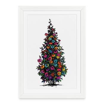 Flower pyramid rainbow colors - Framed poster (27 × 37 cm) - white - Front