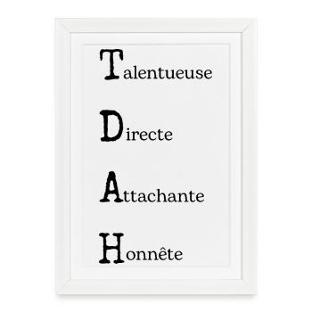 ADHD & Proud: Neurodivergent Positivity - Framed poster (27 × 37 cm) - white - Front