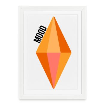 Sims cristaux d’ambiance Kristall Laune - Affiche encadrée (27 × 37 cm) - blanc - Devant