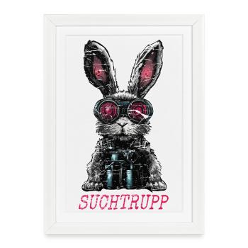 Easter Search Party Cool Easter Bunny - Framed poster (27 × 37 cm) - white - Front
