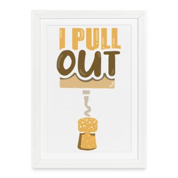 Serveur Barman Barchef - Affiche encadrée (27 × 37 cm) - blanc - Devant