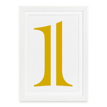 1. 1 AN. 1er ANNIVERSAIRE. ANNIVERSAIRE 1 AN - Affiche encadrée (27 × 37 cm) - blanc - Devant