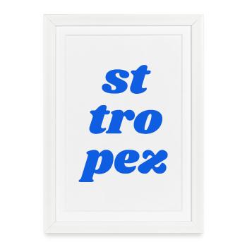 St Tro Pez - Framed poster (27 × 37 cm) - white - Front