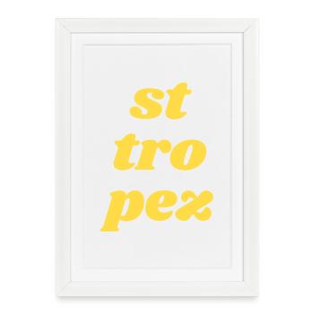 St Tro Pez - Framed poster (27 × 37 cm) - white - Front