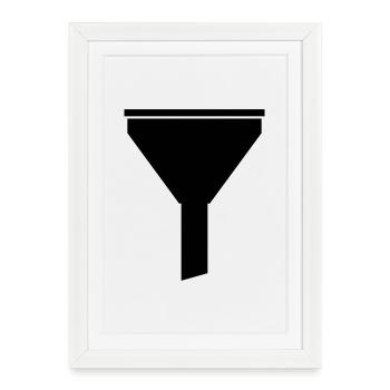 Funnel - Framed poster (27 × 37 cm) - white - Front