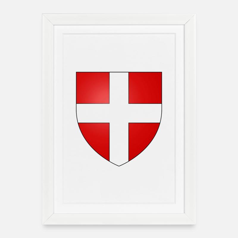 Savoie - Affiche encadrée (27 × 37 cm) - blanc