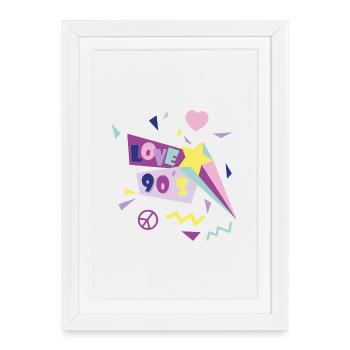 love_90s - Affiche encadrée (27 × 37 cm) - blanc - Devant