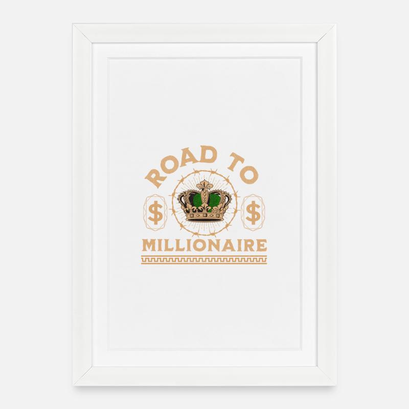 ROUTE VERS MILLIONNAIRE 3 - Affiche encadrée (27 × 37 cm) - blanc