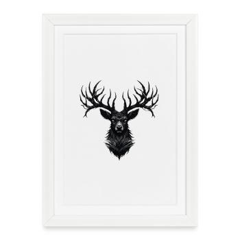 Horns of Darkness - Gerahmtes Poster (27 × 37 cm) - Weiß - Vorne