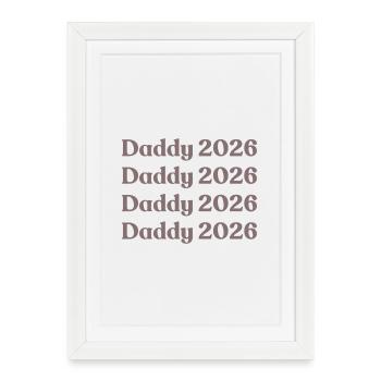 Papa 2026 - Affiche encadrée (27 × 37 cm) - blanc - Devant