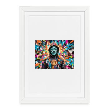 Bitcoin Bazooka - PopArt - Satoshi 3 - Framed poster (27 × 37 cm) - white - Front