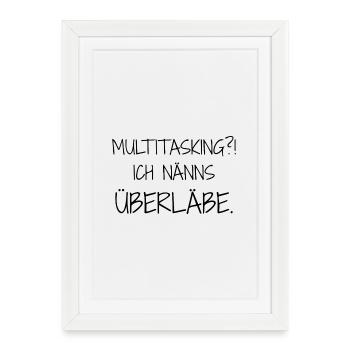 Design affirmatif – l’ironie rencontre la vie quotidienne - Affiche encadrée (27 × 37 cm) - blanc - Devant