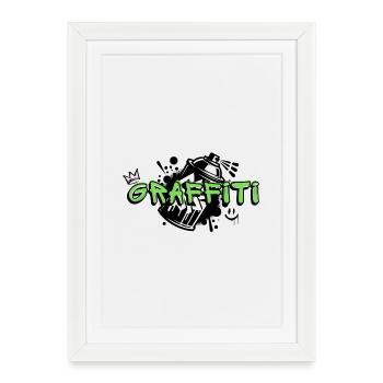 Graffiti - Framed poster (27 × 37 cm) - white - Front