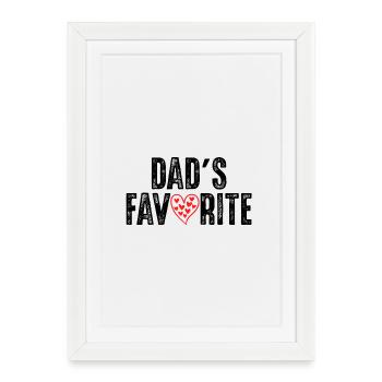 Papas_lieblings_kind_ - Affiche encadrée (27 × 37 cm) - blanc - Devant