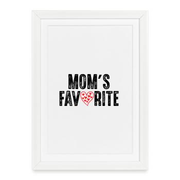 Le préféré de maman - Affiche encadrée (27 × 37 cm) - blanc - Devant
