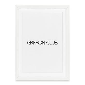 Logo griffon club noir - Affiche encadrée (27 × 37 cm) - blanc - Devant
