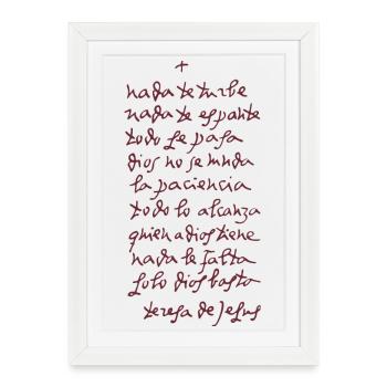 Solo Dios basta (Let nothing disturb thee) - Framed poster (27 × 37 cm) - white - Front