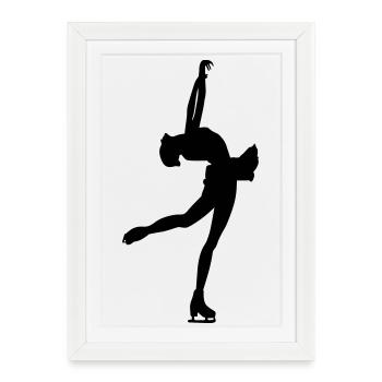 Super design pour un patineur artistique - Affiche encadrée (27 × 37 cm) - blanc - Devant