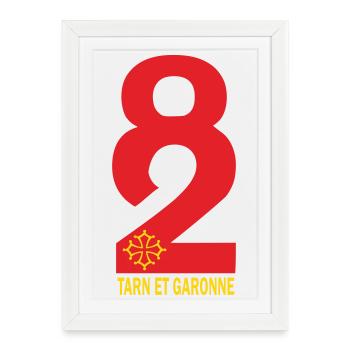Tarn et garonne - Affiche encadrée (27 × 37 cm) - blanc - Devant