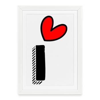 1. 1 AN. 1er ANNIVERSAIRE. ANNIVERSAIRE 1 AN - Affiche encadrée (27 × 37 cm) - blanc - Devant