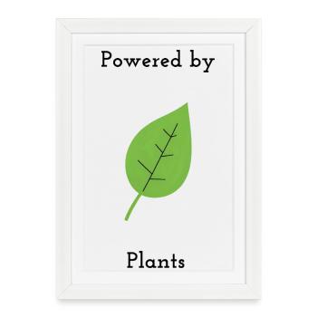 Vegan Lifestyle | Powered by Plants – Sustainable - Framed poster (27 × 37 cm) - white - Front