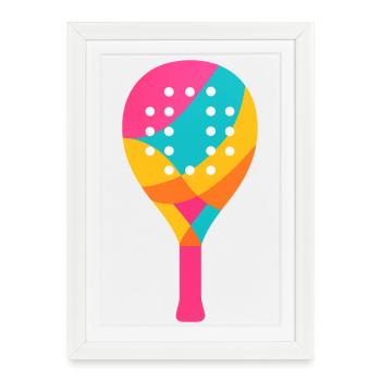Padel racket - Padeliste - Framed poster (27 × 37 cm) - white - Front