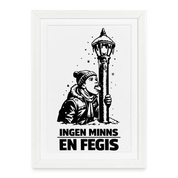 Lâche lèche la barre - Affiche encadrée (27 × 37 cm) - blanc - Devant