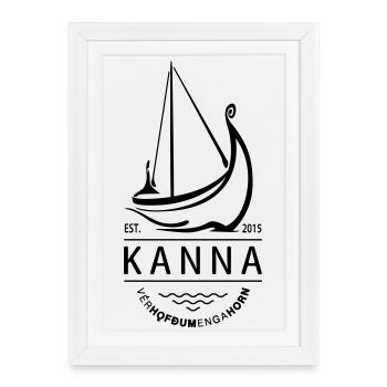 KANNA • Vieux Norrois pour « Explorer » - Affiche encadrée (27 × 37 cm) - blanc - Devant