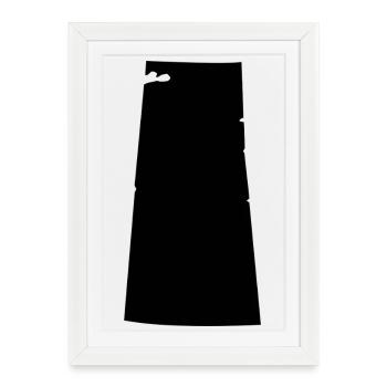 Saskatchewan Map - Framed poster (27 × 37 cm) - white - Front