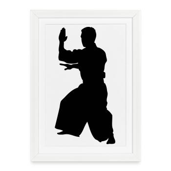Aikido  - Affiche encadrée (27 × 37 cm) - blanc - Devant