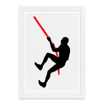 Escalade OCR – Conception du défi de corde - Affiche encadrée (27 × 37 cm) - blanc - Devant