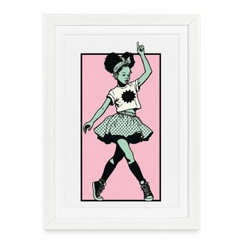 Danseuse #7 - Affiche encadrée (27 × 37 cm) - blanc - Devant