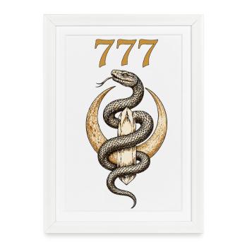 777 Serpent de Cristal - Affiche encadrée (27 × 37 cm) - blanc - Devant
