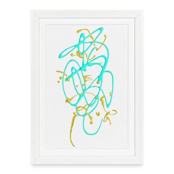 Abstrait - Affiche encadrée (27 × 37 cm) - blanc - Devant