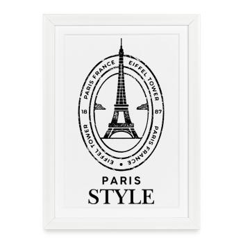 Style parisien - Affiche encadrée (27 × 37 cm) - blanc - Devant