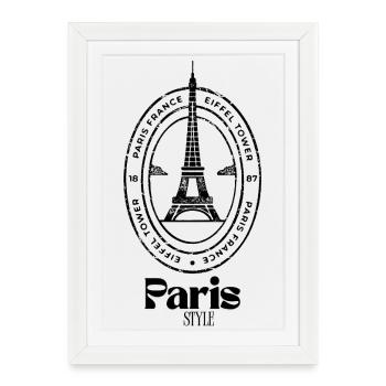 Paris style - Framed poster (27 × 37 cm) - white - Front