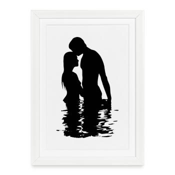 Couple relationship gift Valentine's Day - Framed poster (27 × 37 cm) - white - Front