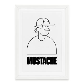 MUSTACHE_Transparent - Framed poster (27 × 37 cm) - white - Front
