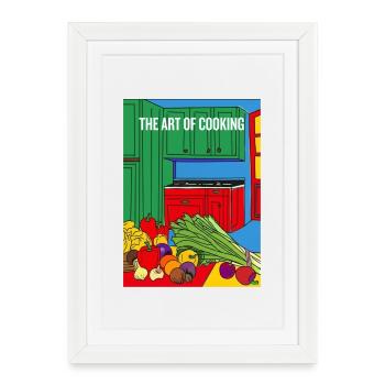 The Art Of Cooking Illustration - Framed poster (27 × 37 cm) - white - Front