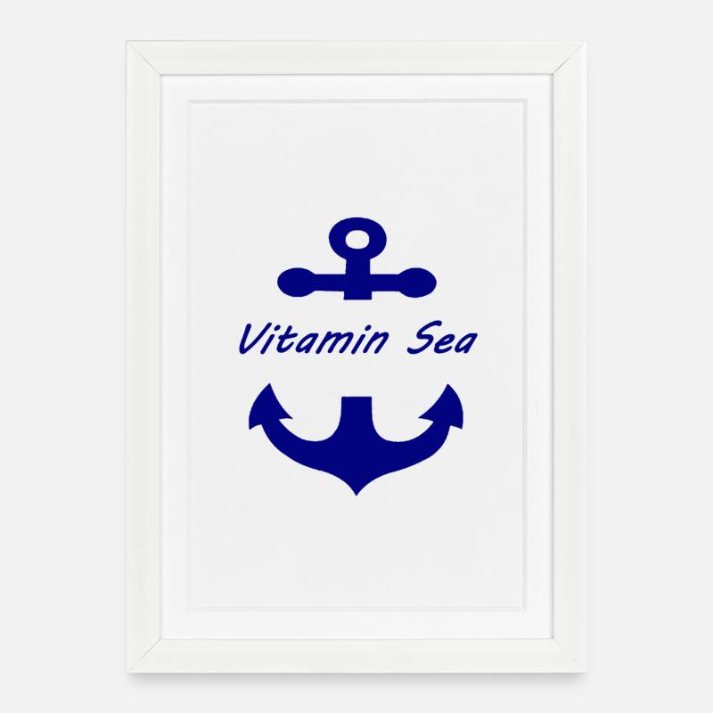 Vitamine-Mer - Affiche encadrée (27 × 37 cm) - blanc