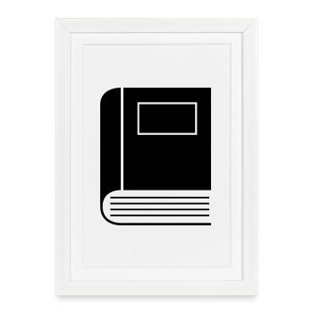Livre fermé - Affiche encadrée (27 × 37 cm) - blanc - Devant
